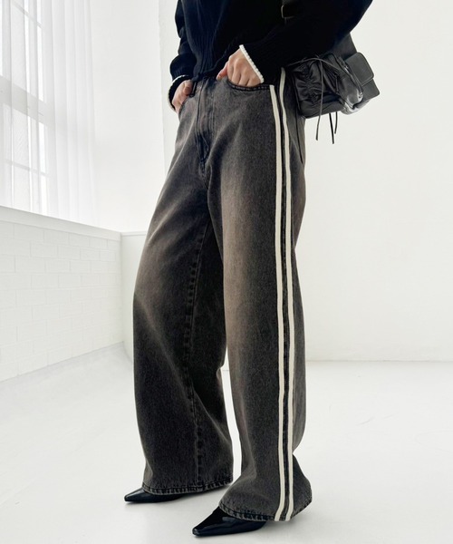 「one after another NICE CLAUP」 デニムパンツ MEDIUM ブラウン レディース_画像2