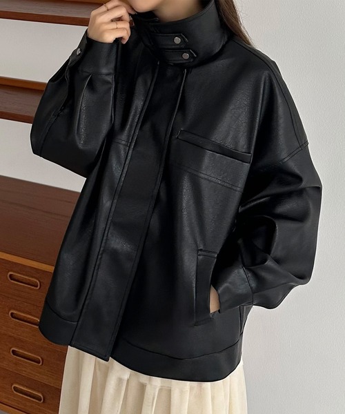 「callautia」 ブルゾン X-LARGE ブラック レディース_画像8