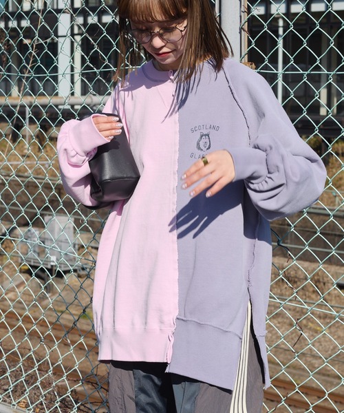 「etsinta」 スウェットカットソー ONE SIZE オレンジ レディース_画像2