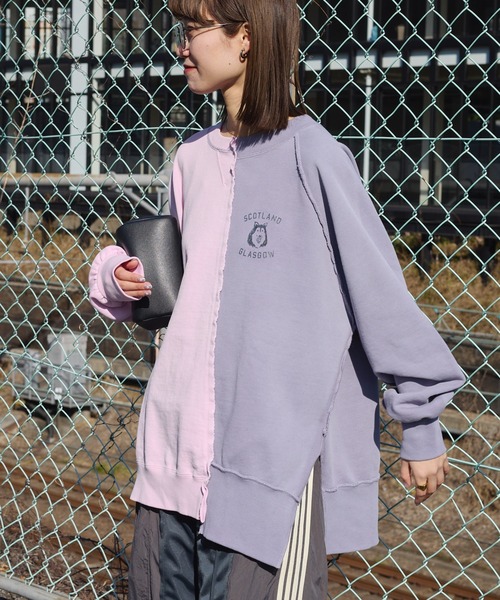 「etsinta」 スウェットカットソー ONE SIZE オレンジ レディース_画像3