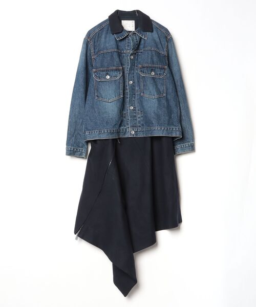 sacai(サカイ) ドッキングワンピース 3 ネイビー レディース sacai(サカイ) ドッキングワンピース 3 ネイビー レディース