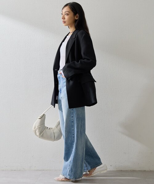ジーンズ デニム デニムパンツ ストレートデニム レディースの画像