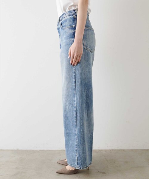 ジーンズ デニム デニムパンツ ストレートデニム レディースの画像