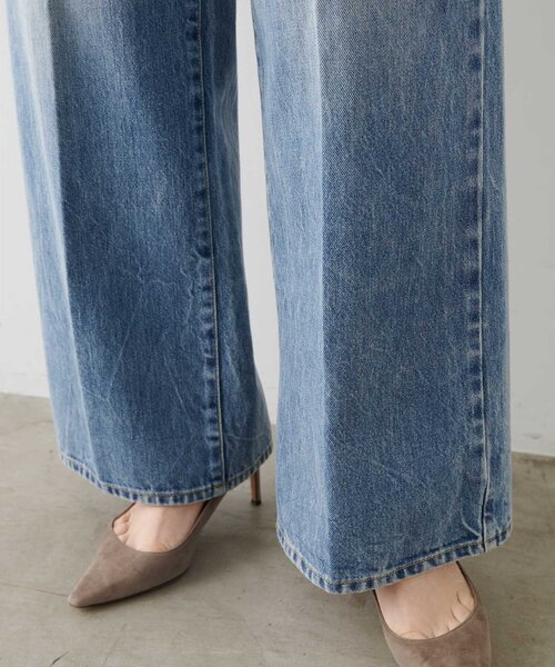 ジーンズ デニム デニムパンツ ストレートデニム レディースの画像