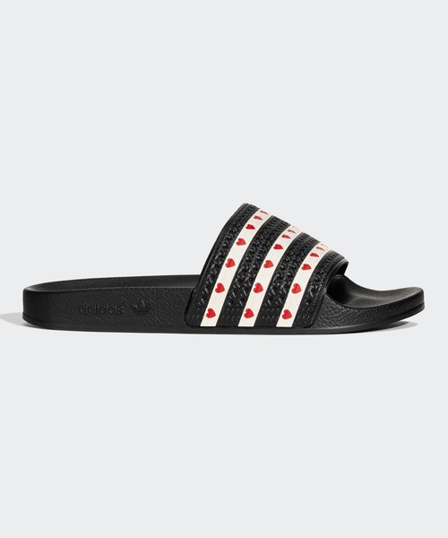 希少  ADILETTE サンダル レッド ブラック adidas（アディダス） スポーツサンダル サンダル アディレッタ
