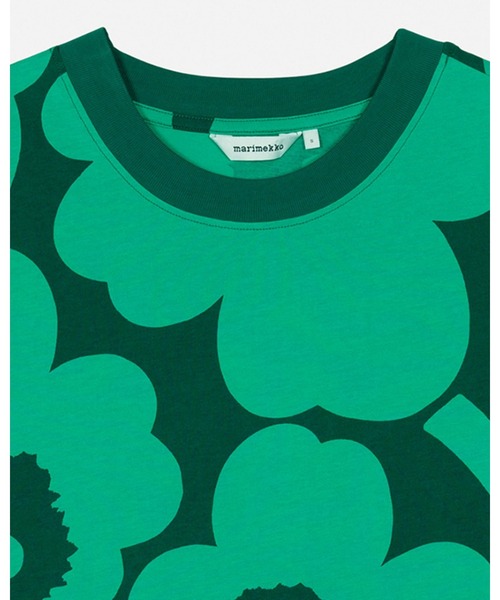 marimekko ウニッコ　Tシャツ　近年モデル　グリーン　Sサイズ marimekko（マリメッコ） tシャツ Heleys Unikko / T-shirt レディース