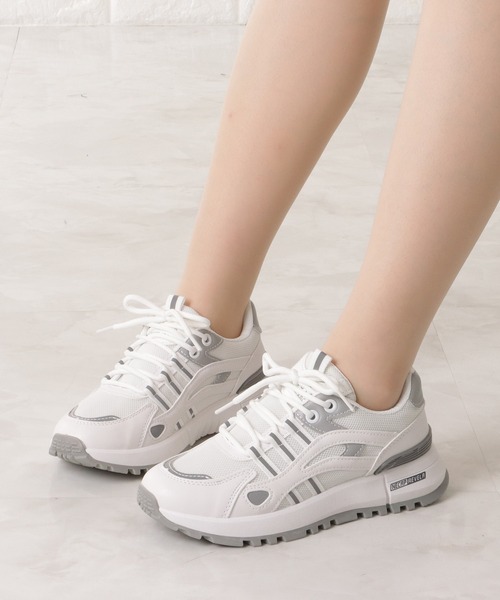 「Lace Ladies」 ローカットスニーカー 24 ピンク レディース_画像4