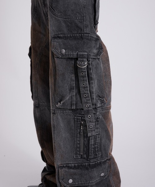 「ANDER HUNK」 デニムパンツ MEDIUM ブラック メンズの画像