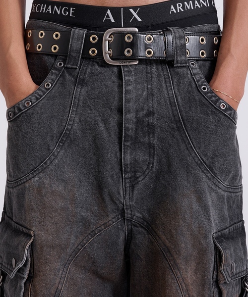 「ANDER HUNK」 デニムパンツ MEDIUM ブラック メンズの画像
