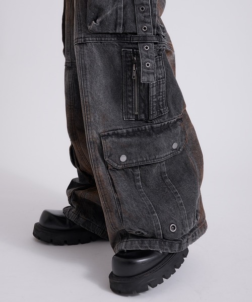 「ANDER HUNK」 デニムパンツ MEDIUM ブラック メンズの画像