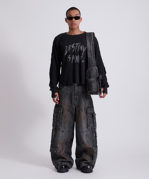 「ANDER HUNK」 デニムパンツ MEDIUM ブラック メンズの画像