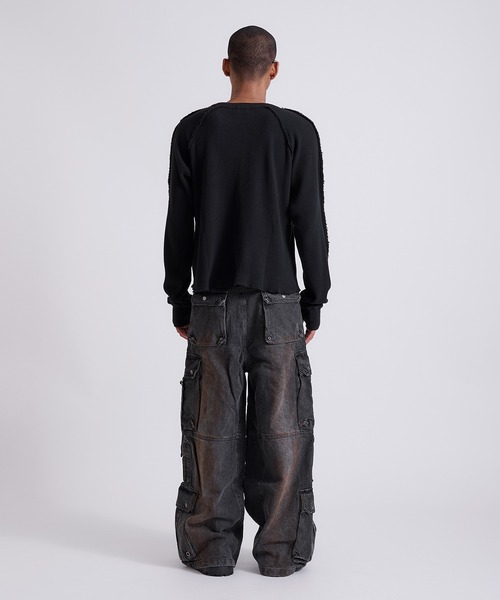「ANDER HUNK」 デニムパンツ MEDIUM ブラック メンズの画像