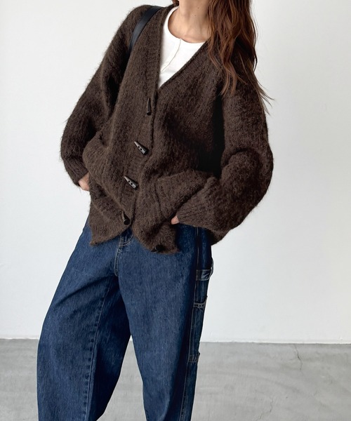 「CANAL JEAN」 「El mar」ニットカーディガン ONE SIZE アイボリー レディースの画像