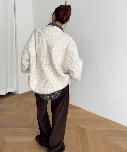 「CANAL JEAN」 「El mar」ニットカーディガン ONE SIZE アイボリー レディースの画像