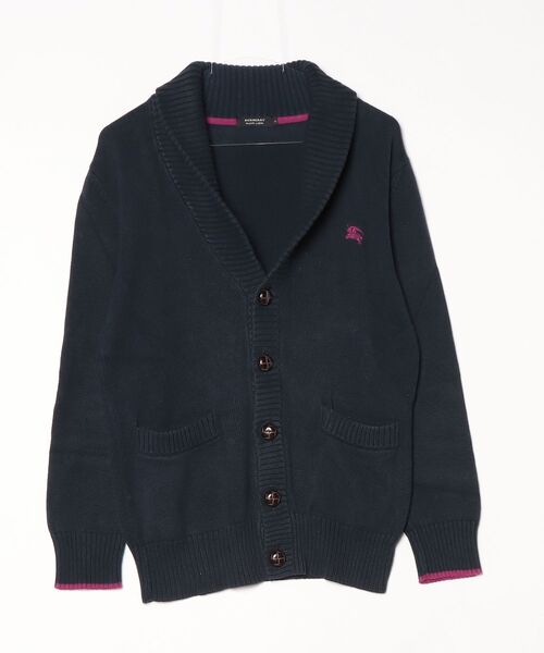 XL相当　バーバリーブラックレーベル ネイビー ウール　カーディガン サイズ4 BURBERRY BLACK LABEL（バーバリーブラックレーベル） ニット