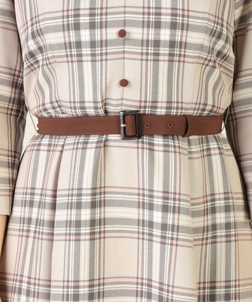 「LAISSE PASSE」 7分袖ワンピース MEDIUM ネイビー レディース_画像2