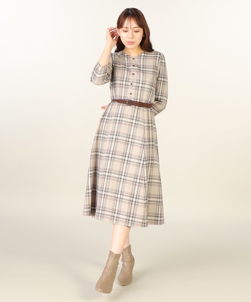 「LAISSE PASSE」 7分袖ワンピース MEDIUM ネイビー レディース_画像5