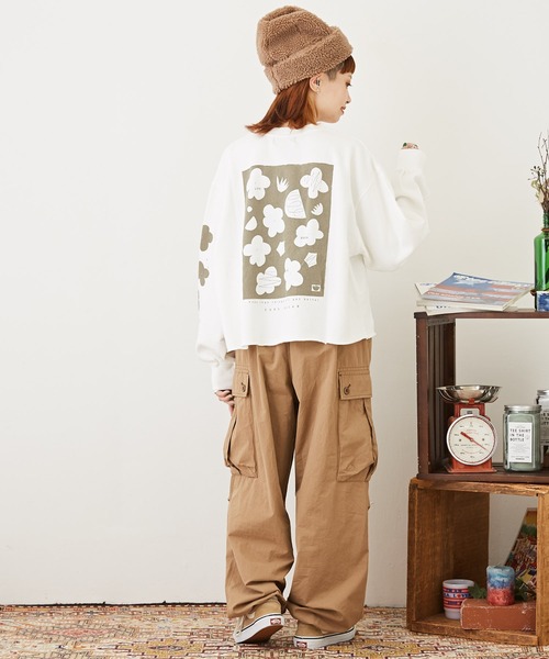 「CUBE SUGAR」 スウェットカットソー M ベージュ レディース_画像7