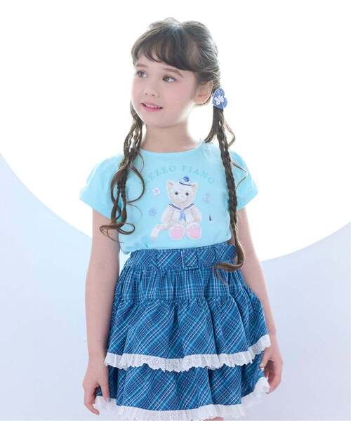 【新品未使用】メゾピアノ ネコ マリン半袖Tシャツ【接触冷感】 120 mezzo piano tシャツ ウサギ・ネコ マリン半袖Tシャツ「接触冷感