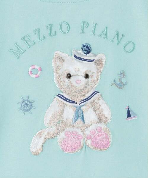 mezzo piano tシャツ ウサギ・ネコ マリン半袖Tシャツ「接触冷感