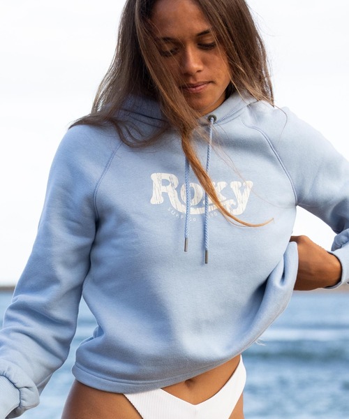 「ROXY」 プルオーバーパーカー SMALL ブルー レディース_画像4