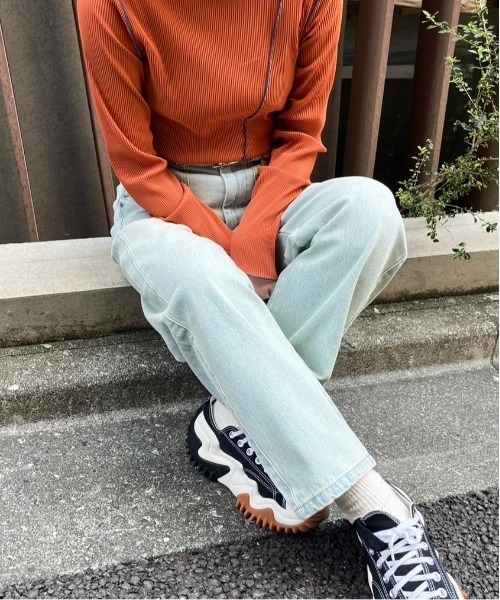 「DOUBLE NAME」 デニムパンツ FREE サックスブルー レディース_画像2