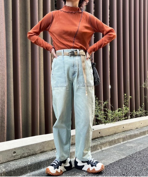 「DOUBLE NAME」 デニムパンツ FREE サックスブルー レディース_画像3