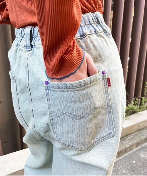 「DOUBLE NAME」 デニムパンツ FREE サックスブルー レディース_画像4