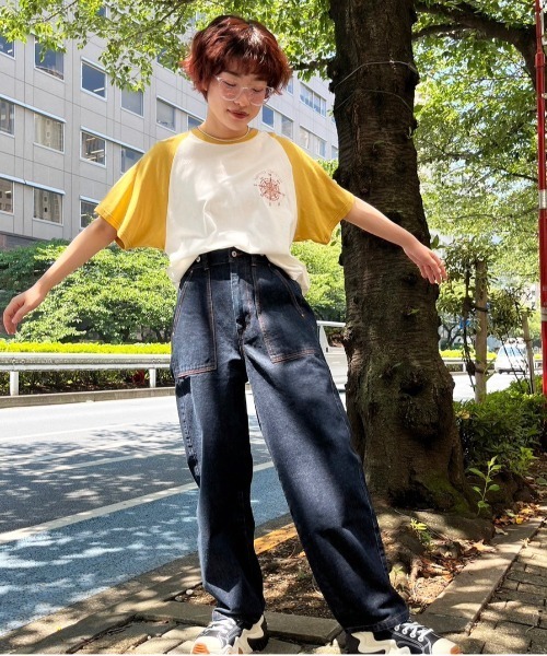 「DOUBLE NAME」 デニムパンツ FREE サックスブルー レディース_画像5