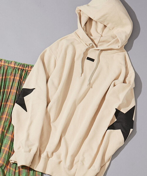 「CONVERSE TOKYO」 プルオーバーパーカー MEDIUM ベージュ メンズ_画像6