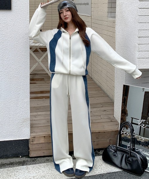 「FAVORITO」 セットアップジャージ F ブラック レディース_画像6