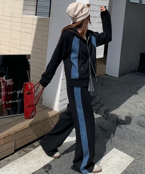 「FAVORITO」 セットアップジャージ F ブラック レディース_画像8