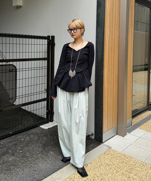 Ameri（アメリ） カーディガン 夏 MEDI FRONT HOOK RIB CARDIGAN
