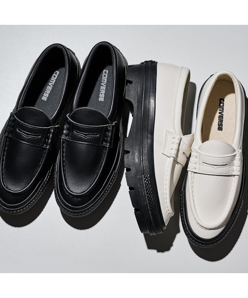 【美品】CONVERS ローファー レザー ブラック 23.5 CONVERSE（コンバース） ローファー 5 ブラック メンズ : ZOZOTOWN