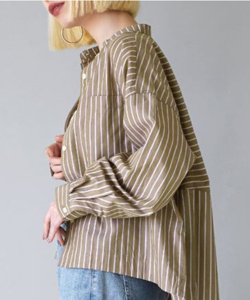 「e-zakkamania stores」 「mettre」長袖ブラウス フリー ベージュ レディース_画像3