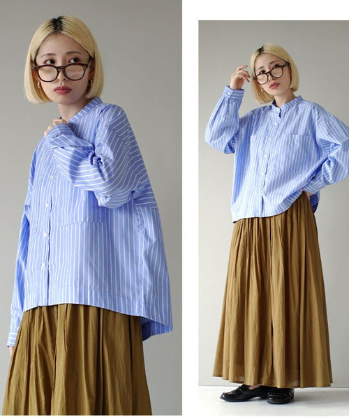 「e-zakkamania stores」 「mettre」長袖ブラウス フリー ベージュ レディース_画像4