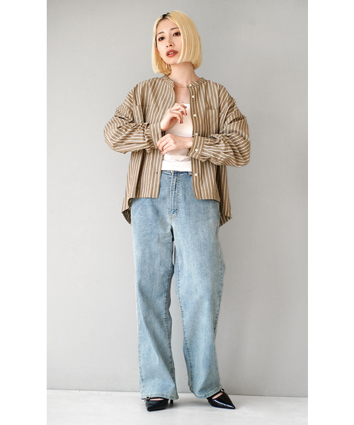 「e-zakkamania stores」 「mettre」長袖ブラウス フリー ベージュ レディース_画像5