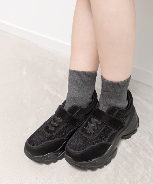 「RANDA」 ハイカットスニーカー M グレー レディース_画像8