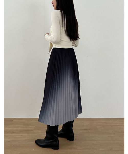 「Didot.showroom」 プリーツスカート FREE グレー レディース_画像2