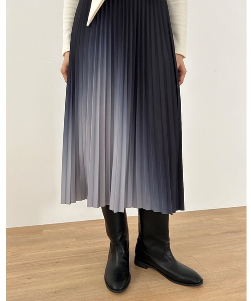「Didot.showroom」 プリーツスカート FREE グレー レディース_画像5