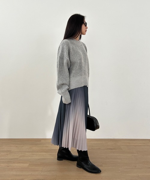 「Didot.showroom」 プリーツスカート FREE グレー レディース_画像9