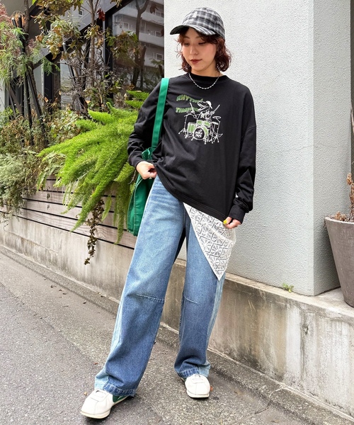 「DOUBLE NAME」 デニムパンツ FREE ブラック レディース_画像3