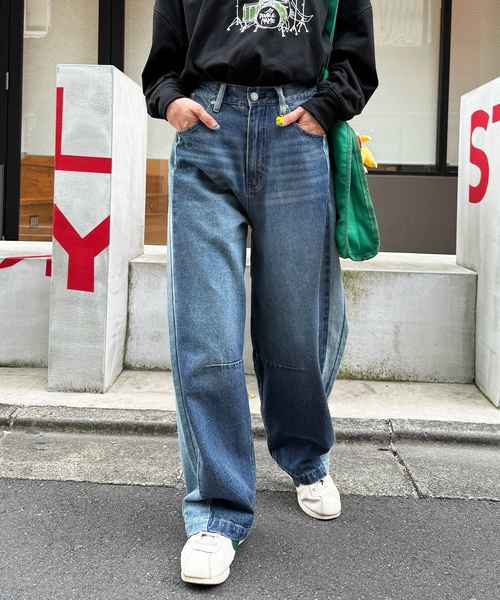 「DOUBLE NAME」 デニムパンツ FREE ブラック レディース_画像4
