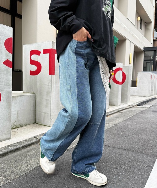 「DOUBLE NAME」 デニムパンツ FREE ブラック レディース_画像9