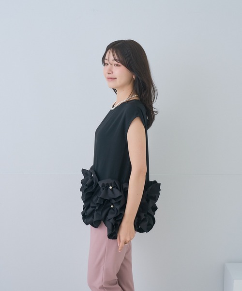 tシャツ リュスクフリルパールトップス レディース | Neige | 14
