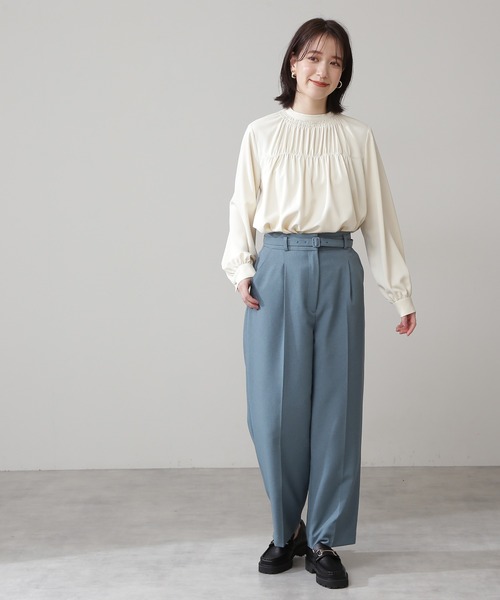 「N.（N. Natural Beauty Basic）」 長袖ブラウス MEDIUM オフホワイト レディース_画像8