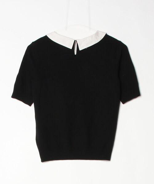 「FOXEY BOUTIQUE」 半袖ニット 38 ブラック レディース_画像2