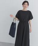 ワンピース 半袖 撥水ウエストドロストワンピースの詳細画像3