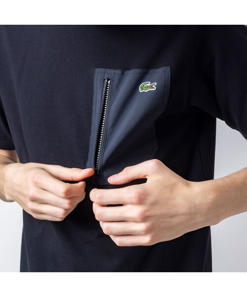 「LACOSTE」 半袖Tシャツ 5 ブラック メンズ_画像5