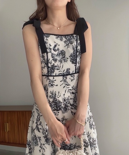 「junoah」 キャミソールワンピース MEDIUM ブルー レディース_画像7